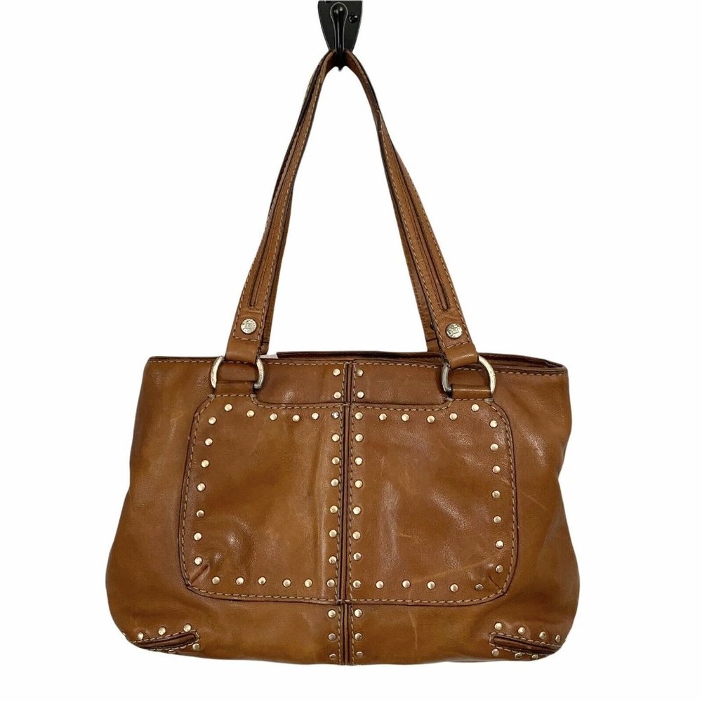 Michael Kors Astor Distressed Studded Satchel Tote